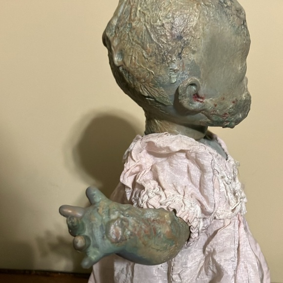 Scary Creepy Halloween Hand Painted Doll Prop Decor - Picture 6 of 11